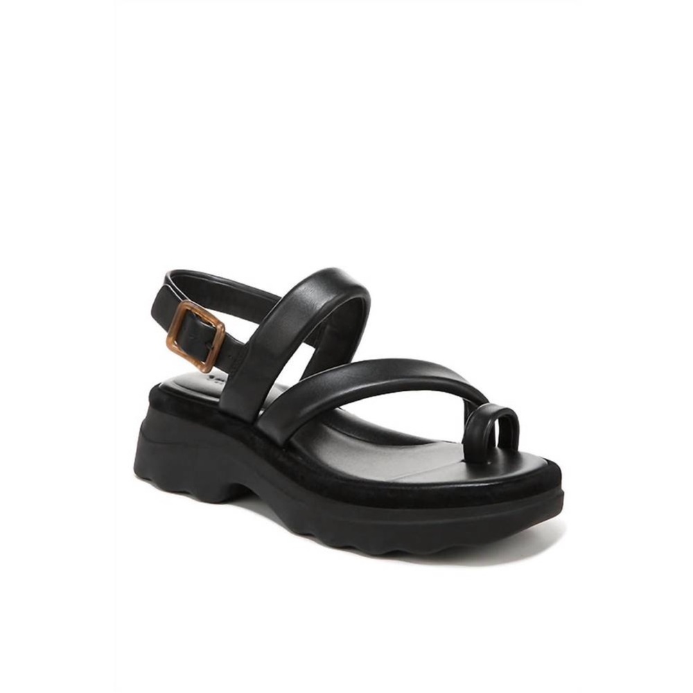 Vince Black Strappy Toe Loop Sandals 10